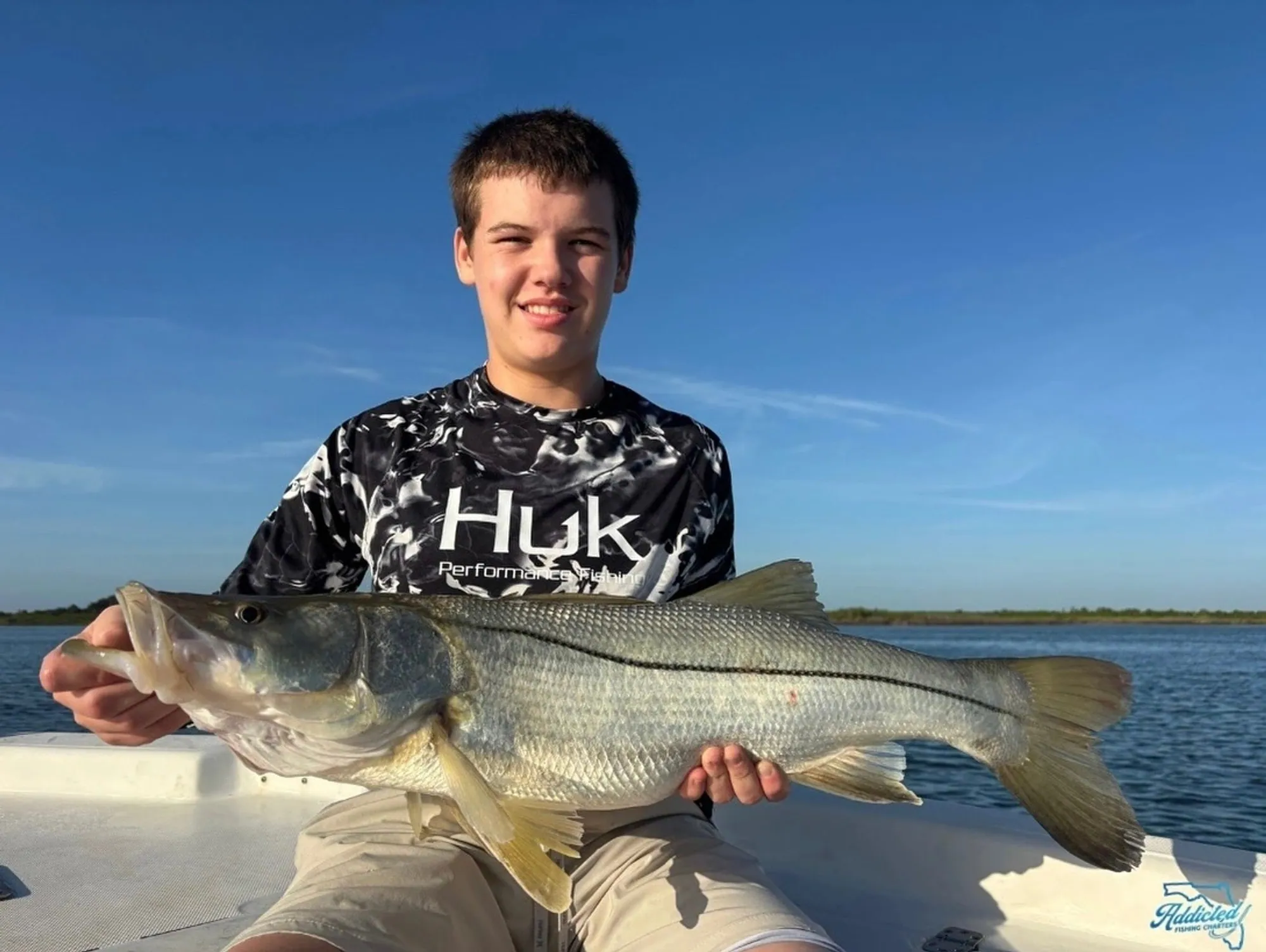 Snook caught in Ponce Inlet on a light-tackle charter