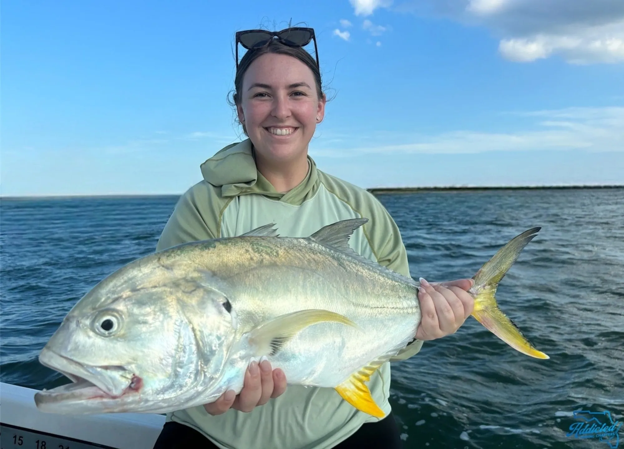 Inshore action shot with bent rod